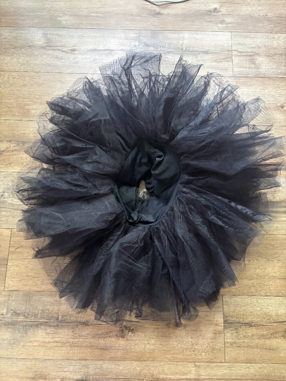 Weissman Black Stiff Tulle 5-Layer Tutu Skirt Attached Briefs Dance Size MA
